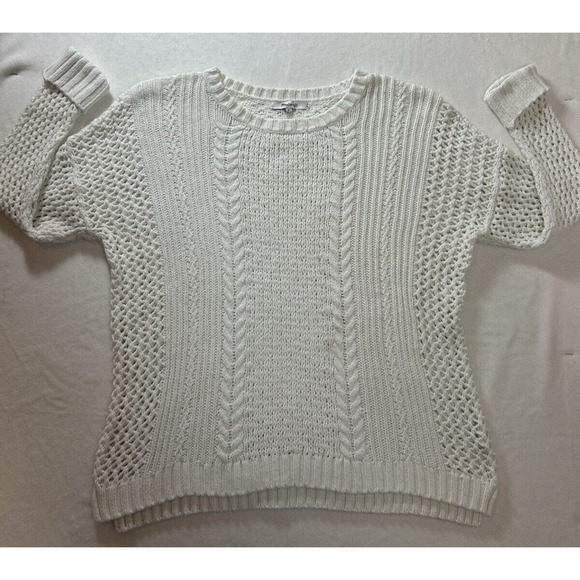 Madewell Sweaters - Madewell Cable-Knit Sweater in Antique Cream Women's Size Small Long Sleeve